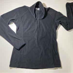 Columbia Fleece Women’s Small 1/4 Zip Soft Pullover Jacket Athletic Warm Black M